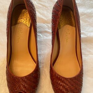 Cole Haan Women's Tan Woven Loafers